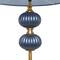 Blue Velvet Transitional Floor Lamp, 69" x 18" x 18"
